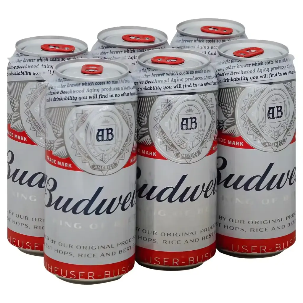 Budweiser beer can 6pack