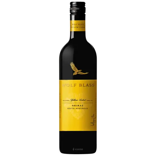 Wolf brass yellow label shiraz