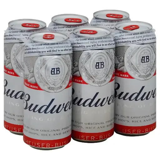 Budweiser beer can 6pack
